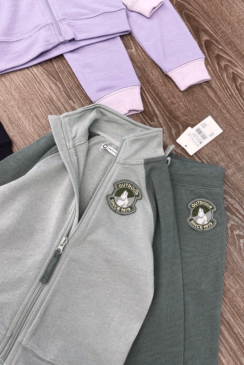 Bộ da cá Merino Wool Content vai giác lăng phối màu size 92 - 140