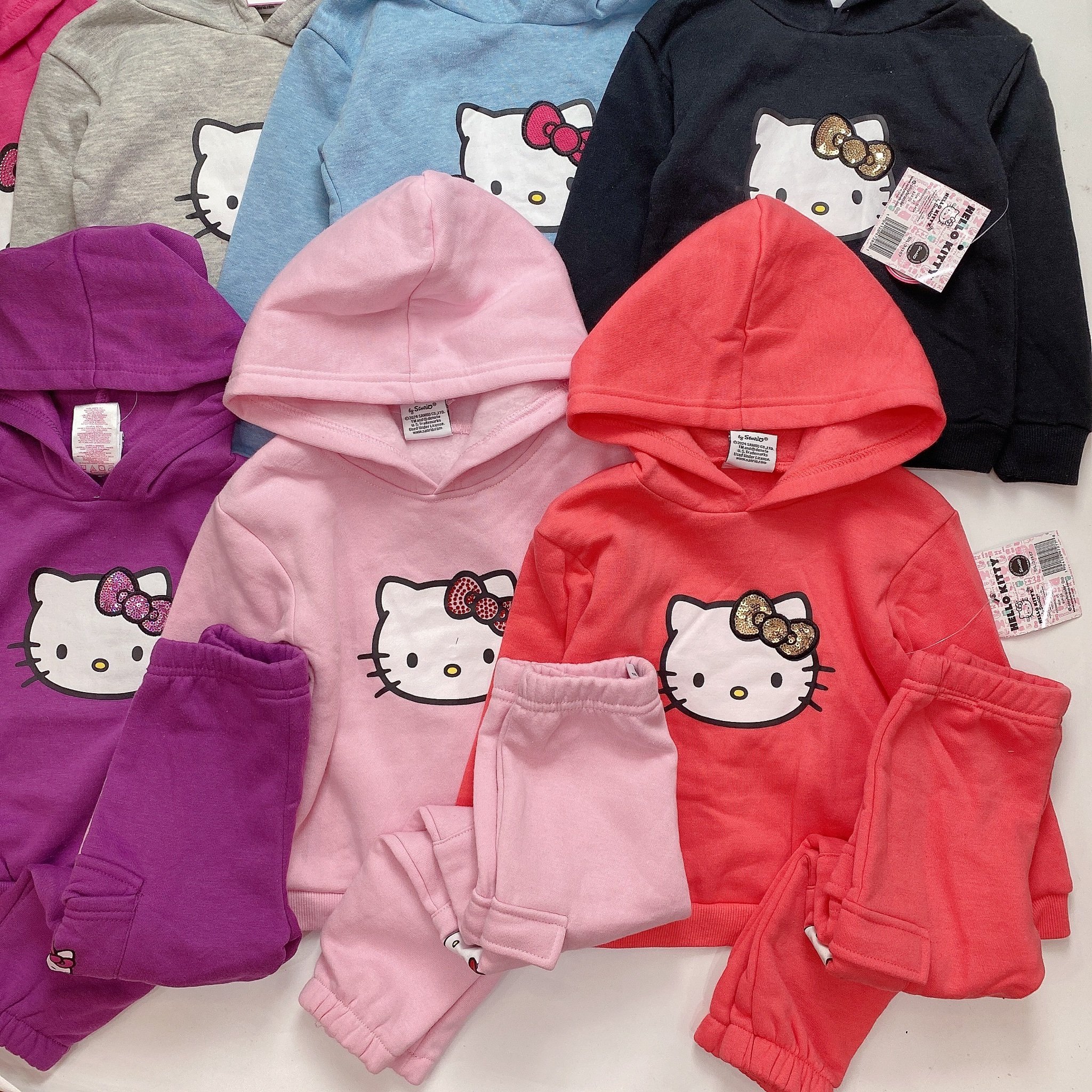 Bộ nỉ Hello Kitty dư xịn nhiều màu bé gái size 1-12y