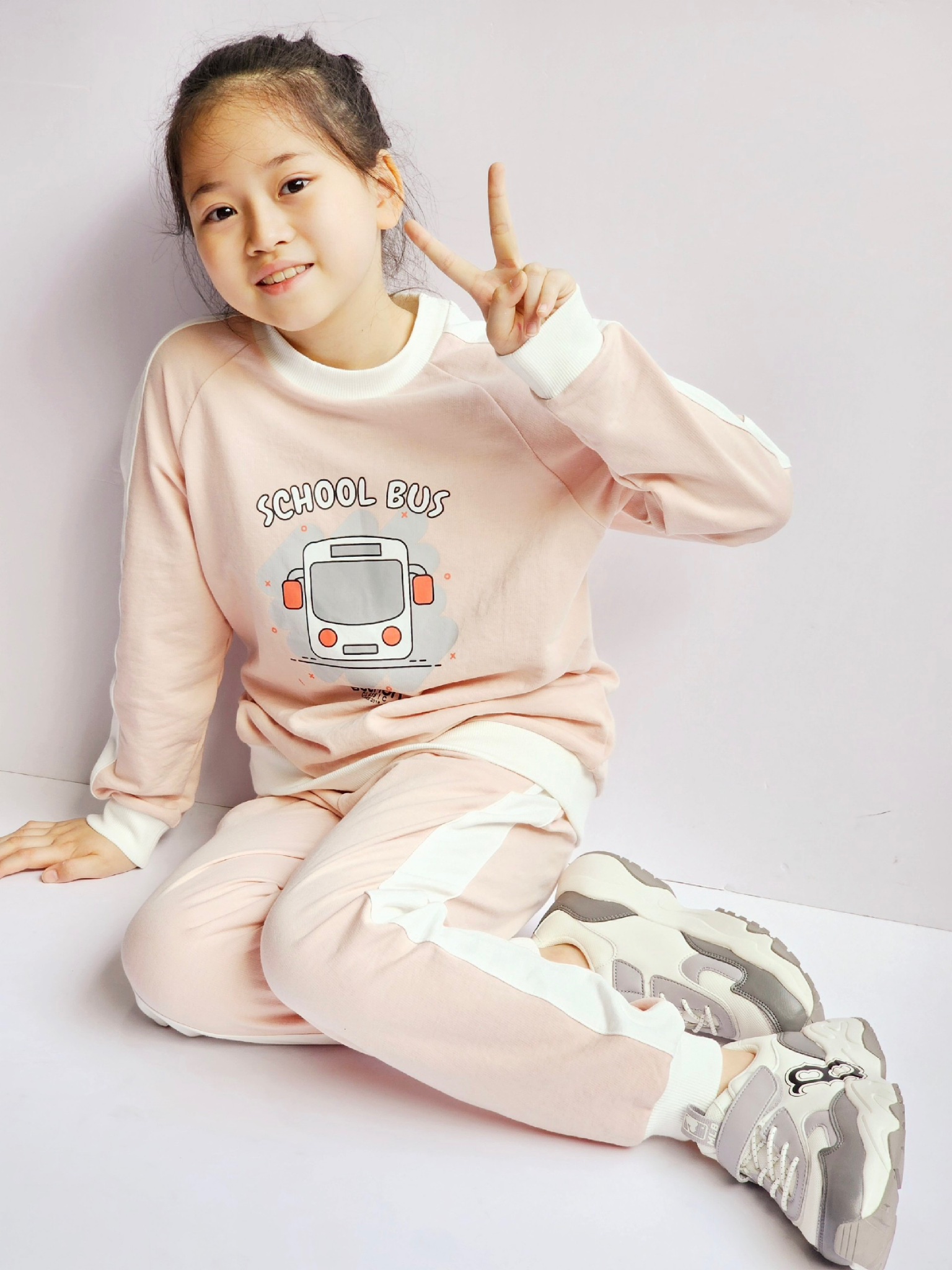 Bộ nỉ da cá Bee Mon School Bus 4 màu BTBG size 120 - 160