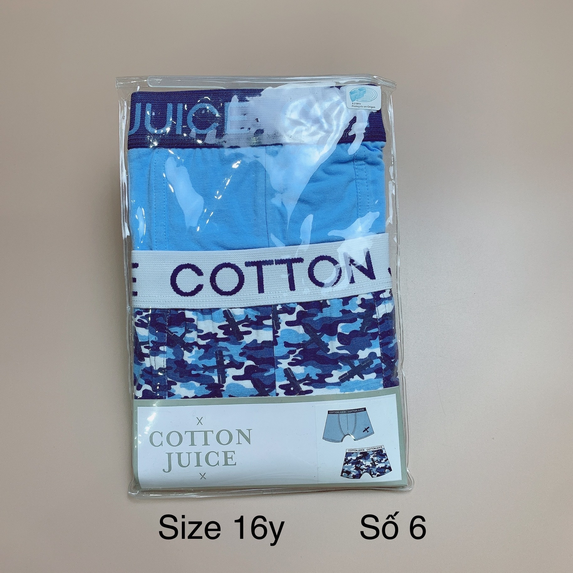 [16y] Set 2 quần sịp đùi Cotton Juice bé trai - (số 5-8)