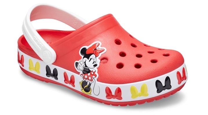 Sục crocs đỏ viền Minnie BG