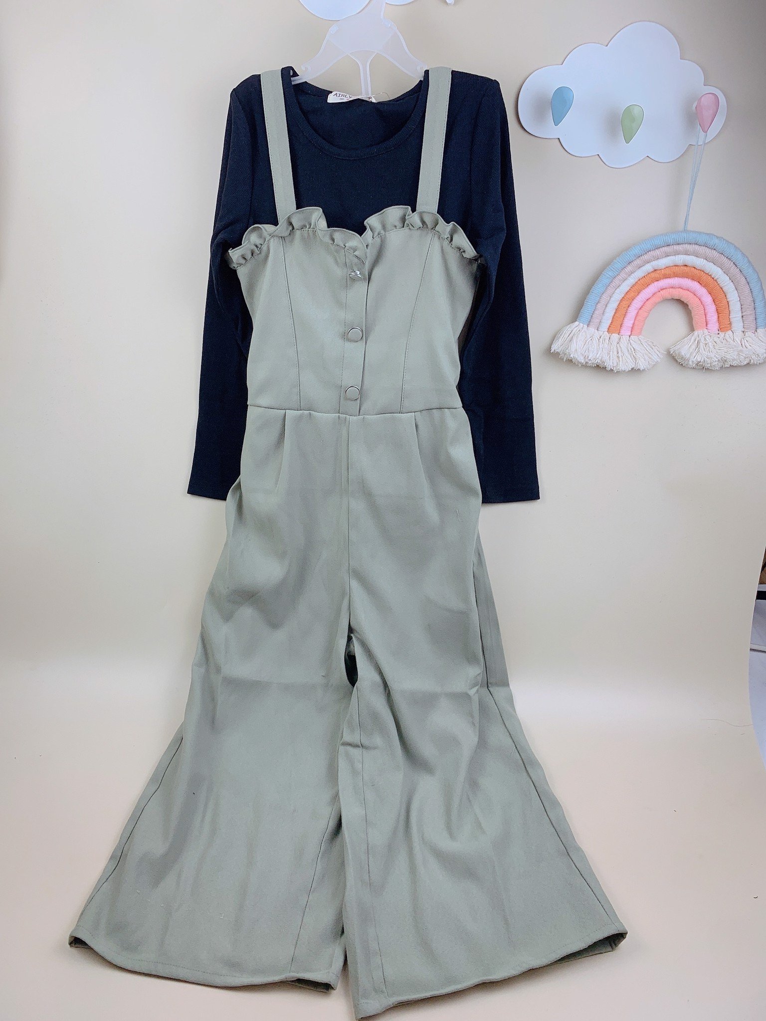 Set Jumpsuit Airly Momo xuất Nhật quần ống xuông kèm áo nhiều màu BG