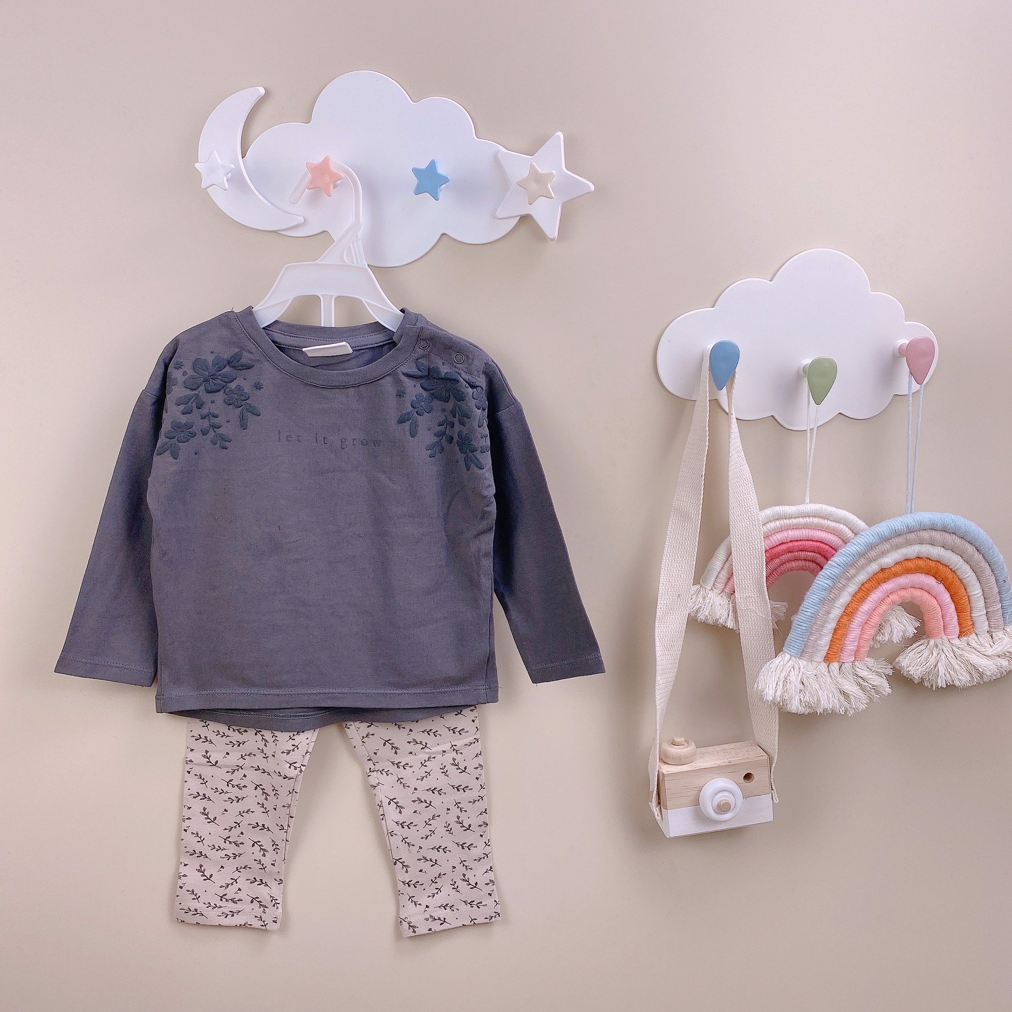 Bộ cotton Minene nhiều hình bảng màu 1 Bé Gái