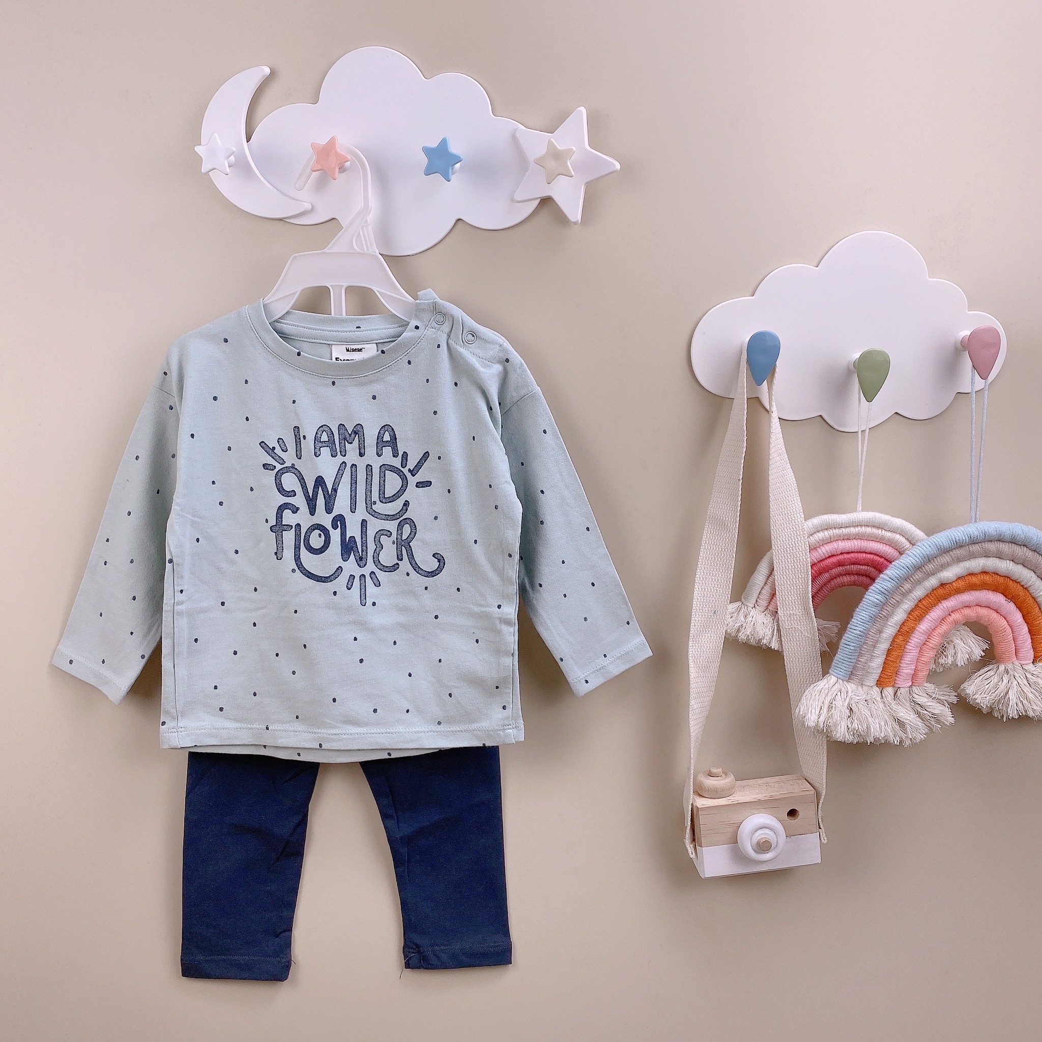 Bộ cotton Minene nhiều hình bảng màu 1 Bé Gái