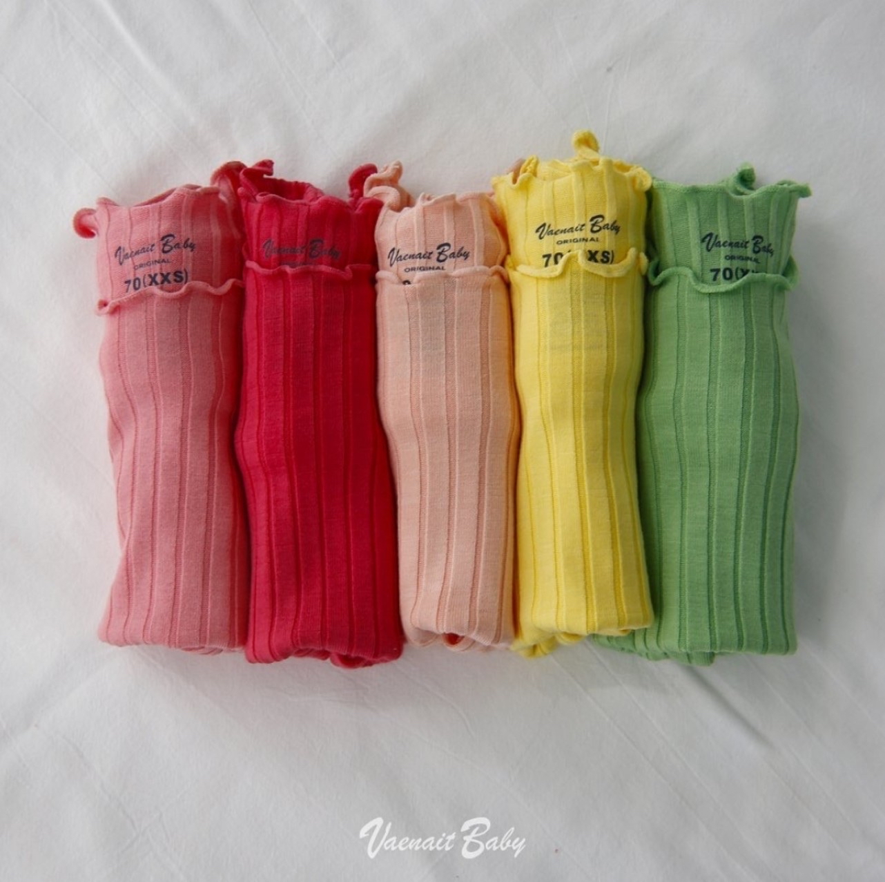 Bộ thun tăm Vaenait Baby xuất Hàn bèo gấu 5 màu size 70 - 150