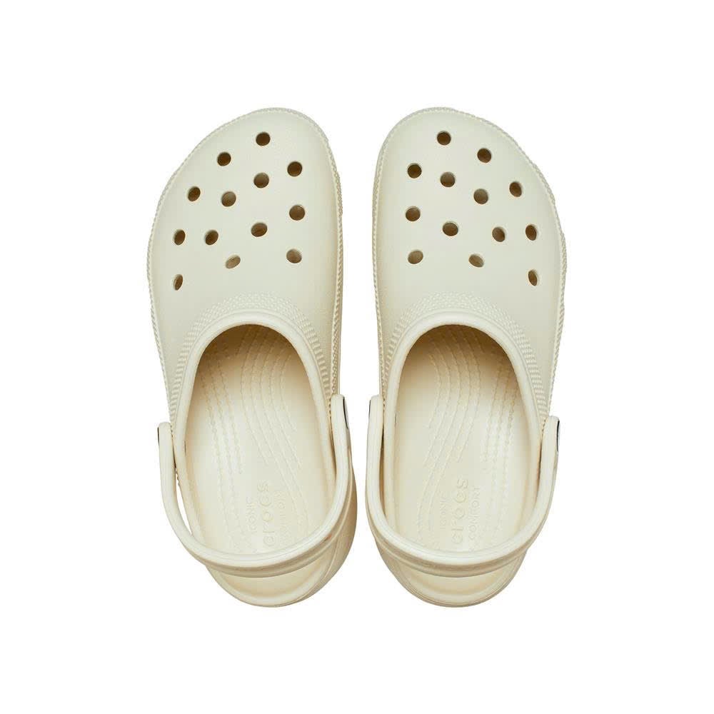 Sục Crocs Classic Platform đế cao trơn màu cho mẹ 2 màu trắng/be size 36-37/ 37-38