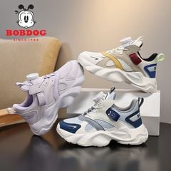 S376 - Giày thể thao Bobdog siêu nhẹ 2 màu tím/xanh cho bé size 27-38