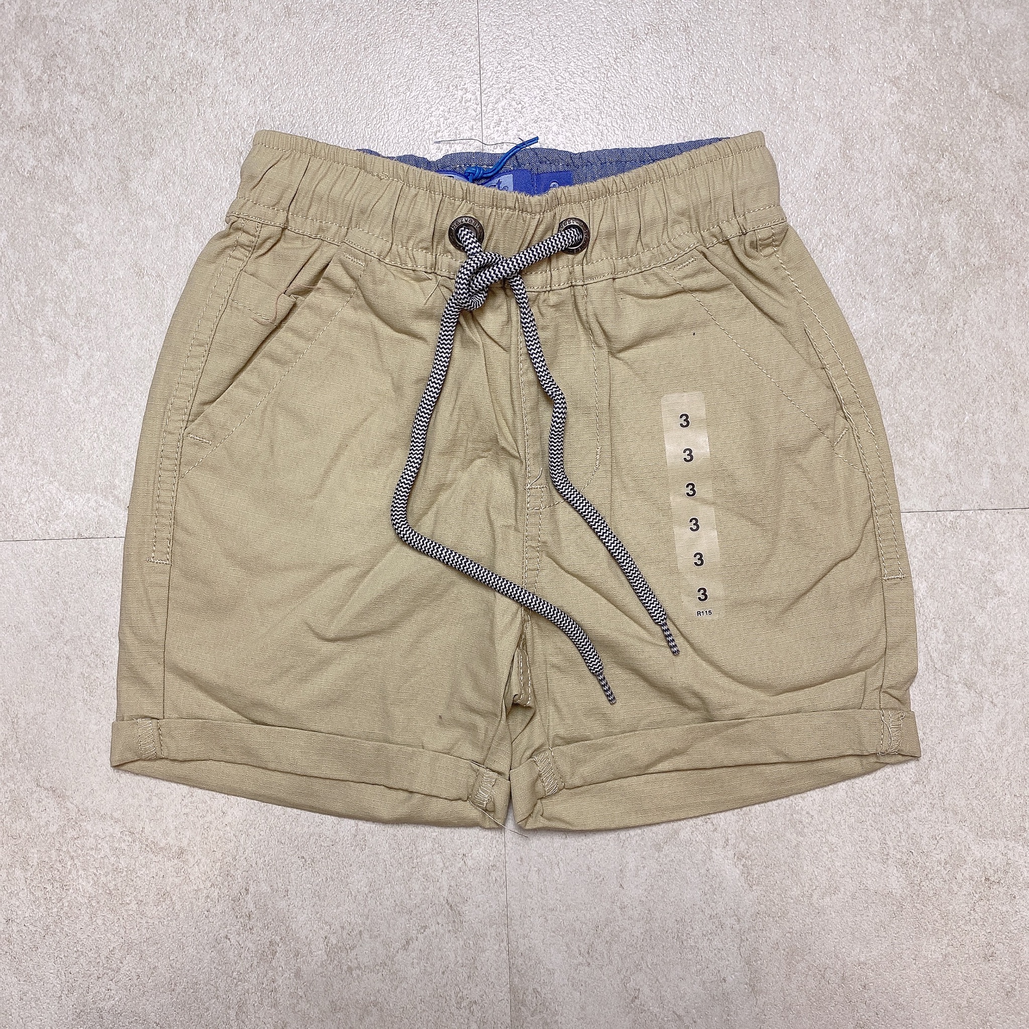Quần short thô Cloud Break dòng trung Harvest trơn màu Bé Trai size 3 - 10y