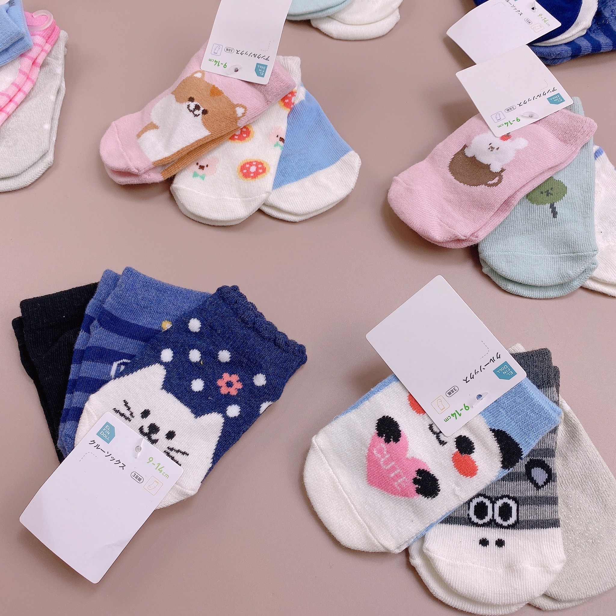 Set 3 tất xuất Nhật Elfindoll trộn hình Bé Gái (ngẫu nhiên)