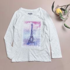Áo cotton Oshkosh dài tay BG- tháp Eiffel kim sa lật