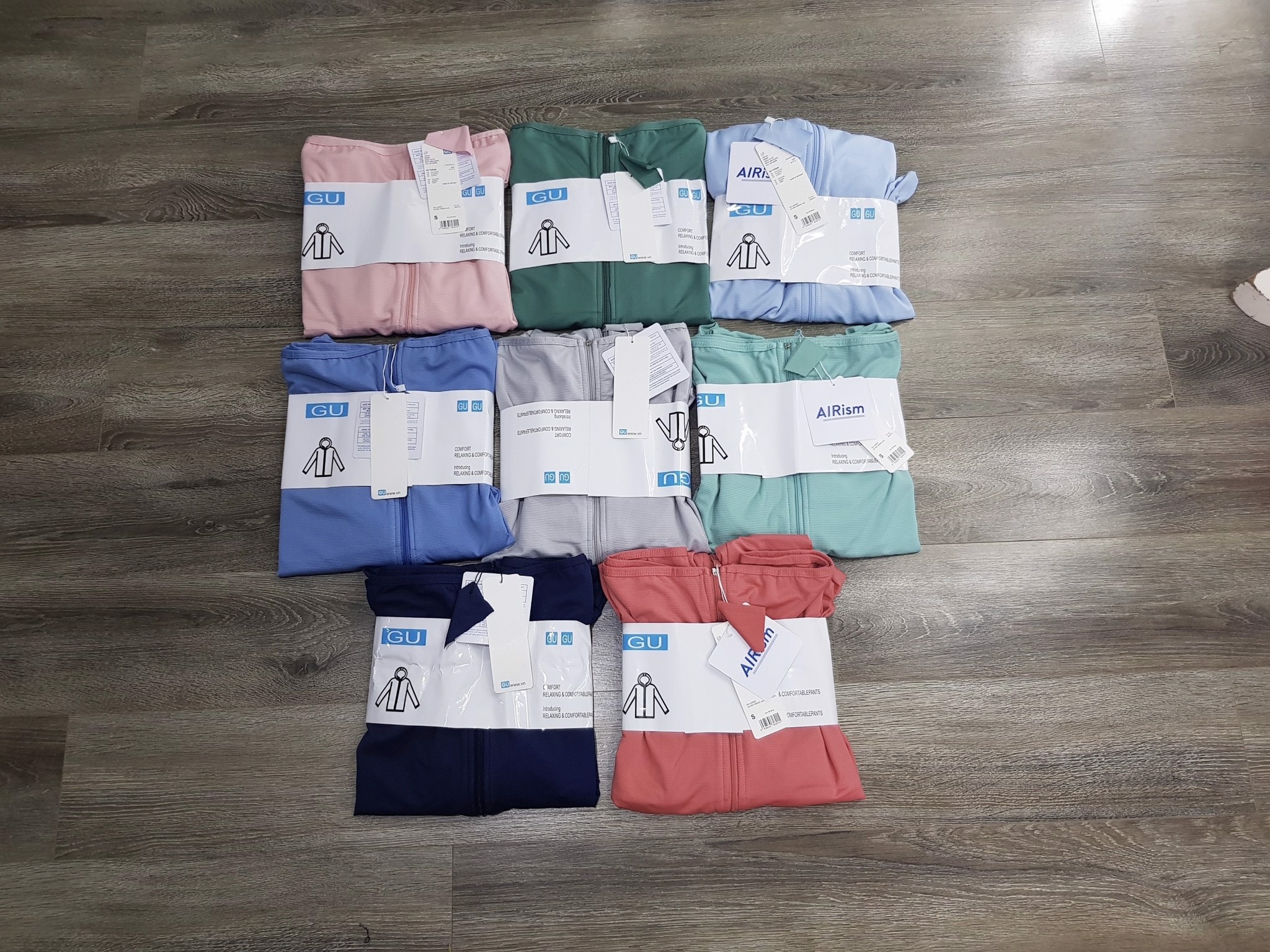 Áo chống nắng GU 1 lớp BTBG 8 màu
