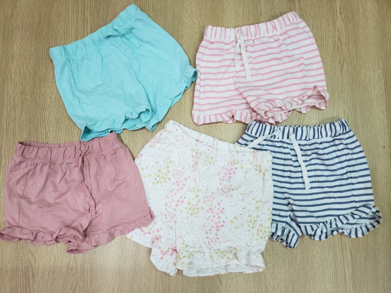 Quần short cotton HM trơn màu / kẻ 6m - 4y BG
