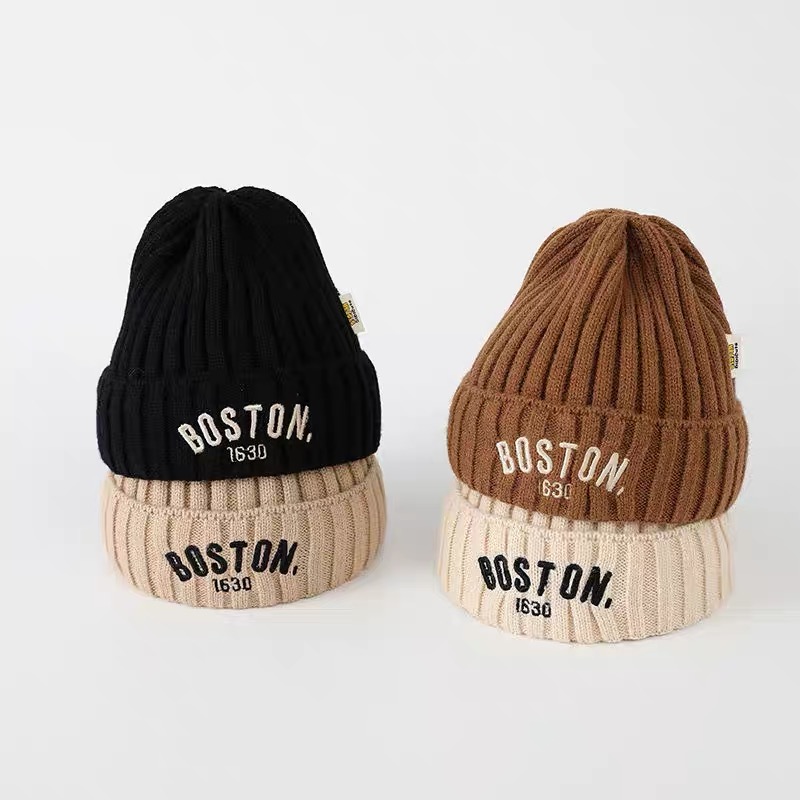 Mũ len Boston trơn 5 màu BTBG Free size 1 - 5y