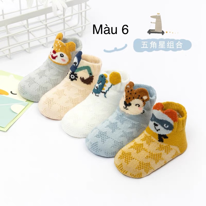 Set 5 tất lưới Robibabi nhiều màu BTBG size 1-4y