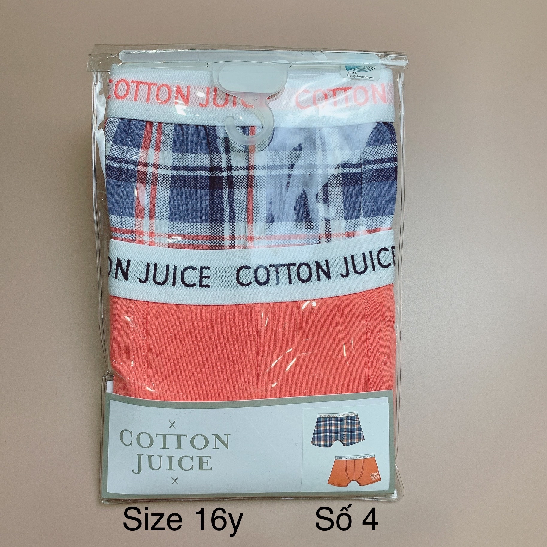 [16y] Set 2 quần sịp đùi Cotton Juice bé trai - (số 1-4)