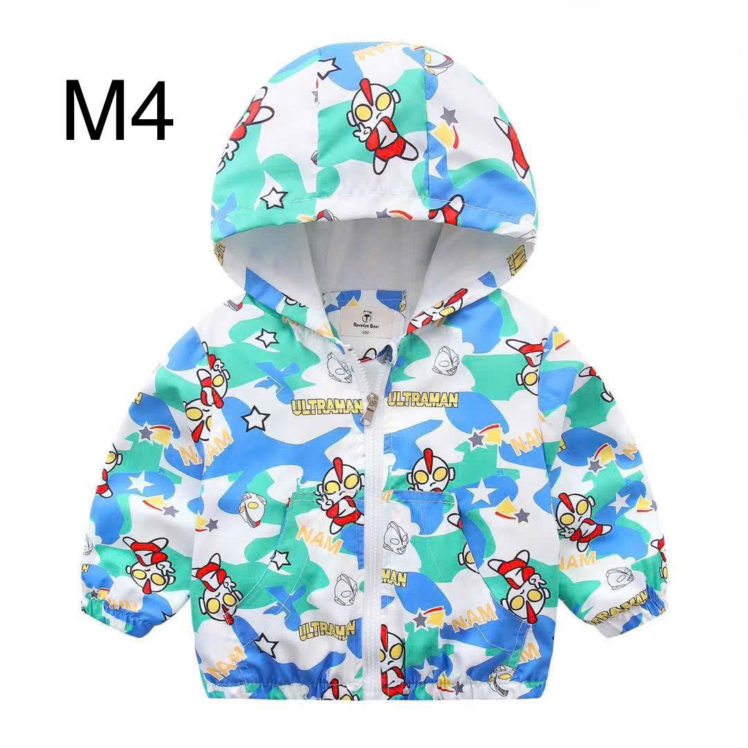 2024 - Áo gió lót cotton Ravedye Bear nhiều hình Bé Trai size 100 - 140