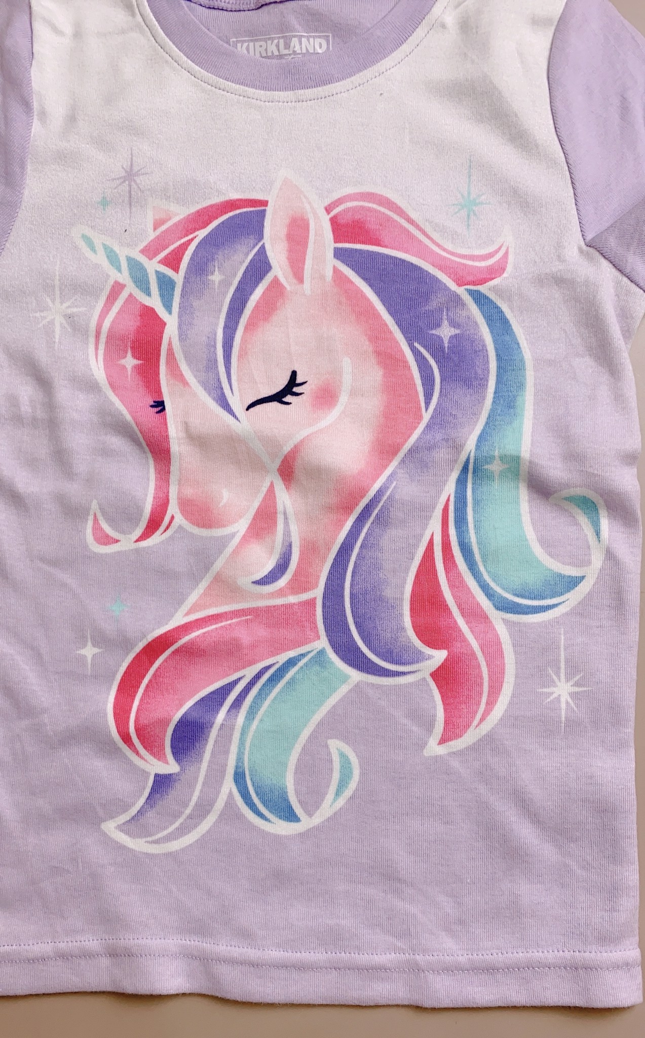 Bộ cotton Kirkland BG - trắng tím Unicorn