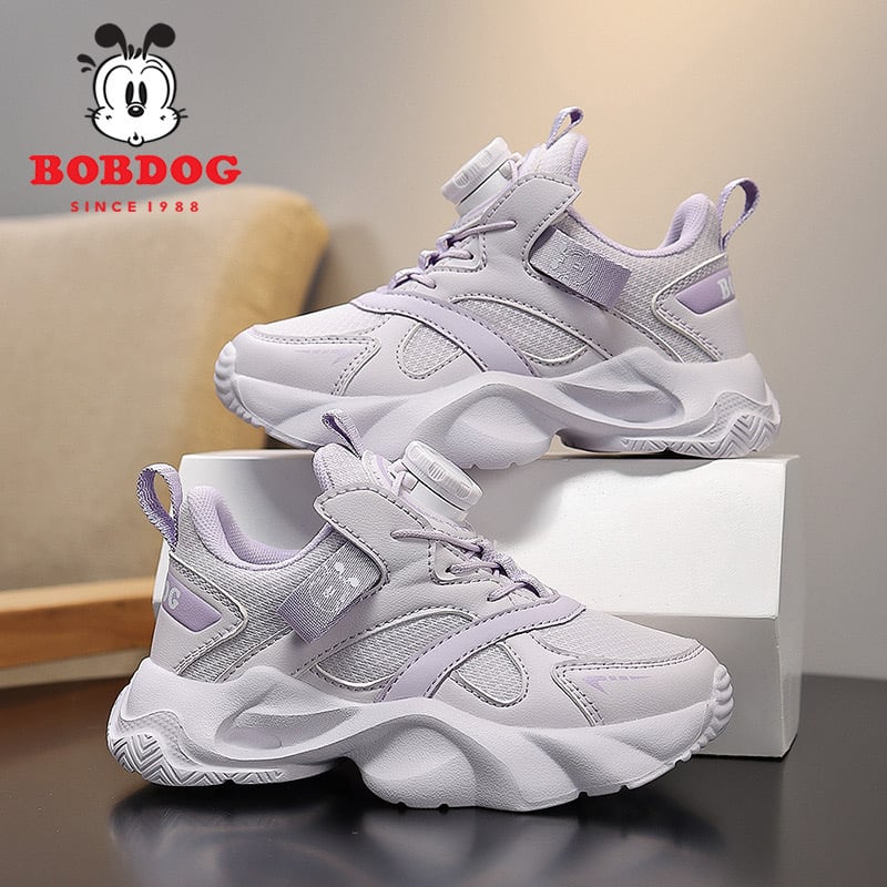 S376 - Giày thể thao Bobdog siêu nhẹ 2 màu tím/xanh cho bé size 27-38
