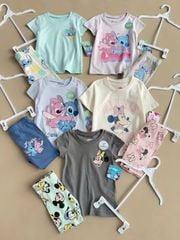 Bộ thun Disney Stitch & Minnie nhiều màu cho bé size 5-12y