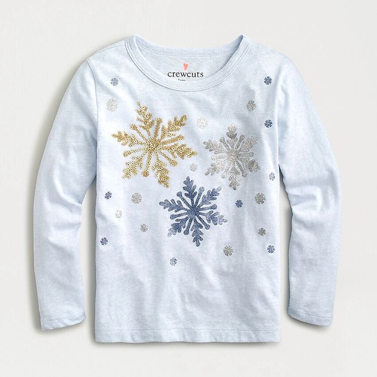 Áo cotton Crewcuts kim sa / nhũ nhiều hình size 5 - 14y - Bảng màu 2