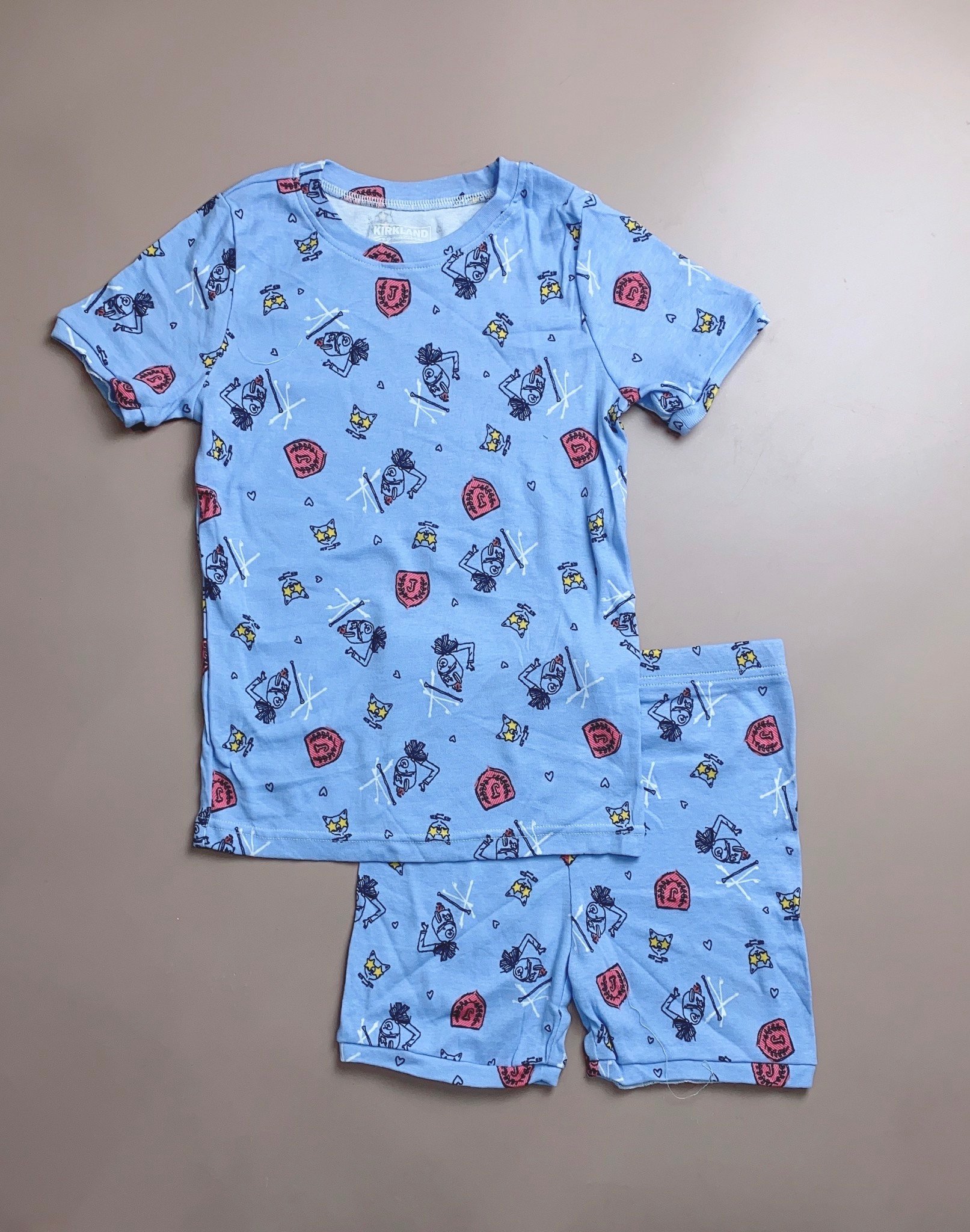 Bộ cotton Kirkland BT - màu xanh hình thỏ mèo bộ tộc