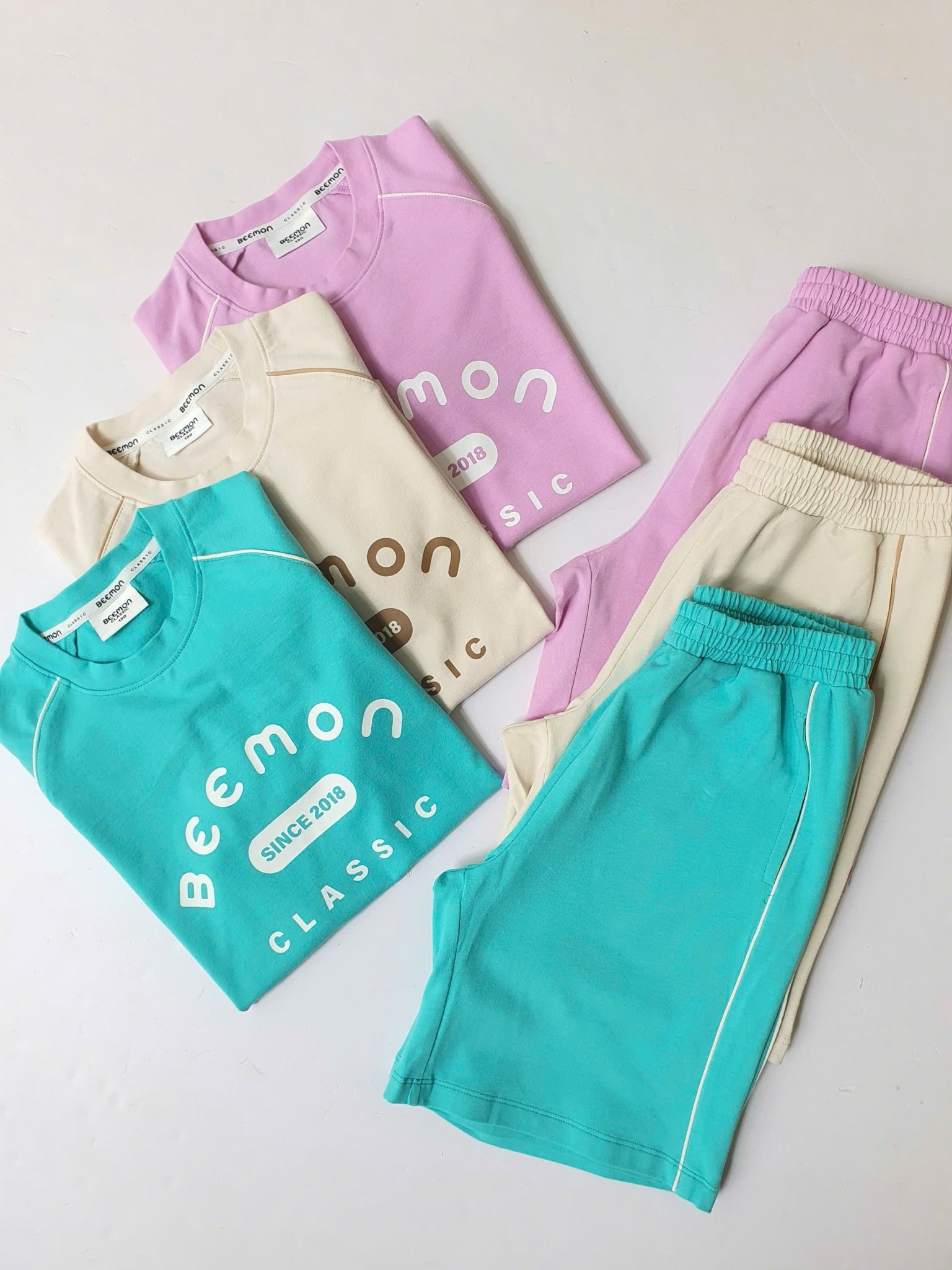 Bộ cotton Bee Mon Classic 3 màu cho bé size 120-160