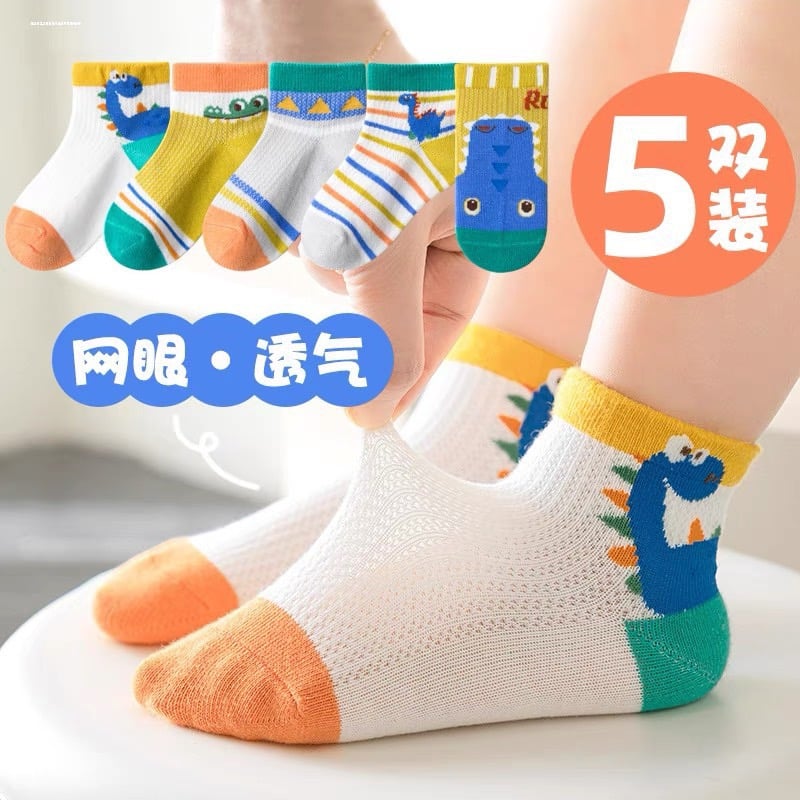 Set 5 tất lưới Minliu Kid Sock BT size 2-12y