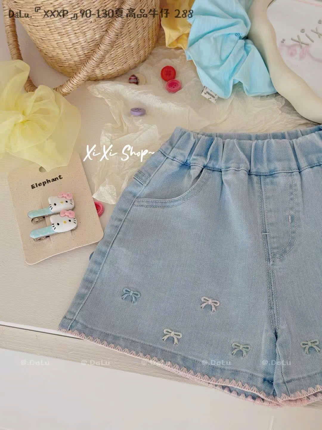 Quần short jean QC nhiều mẫu cho bé gái size 90-130