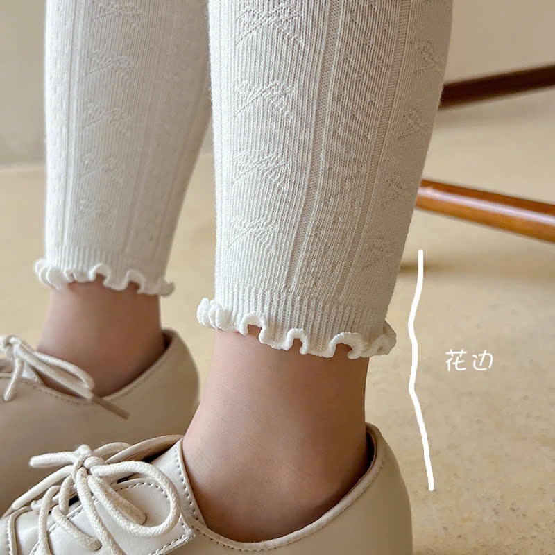 Quần len không bàn dệt hình nơ nhiều màu bé gái size 90-140