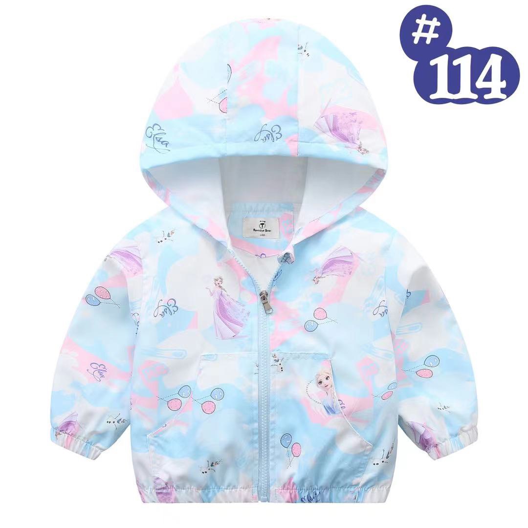 Áo gió lót cotton Ravedye Bear nhiều hình Bé Gái size 100 - 140