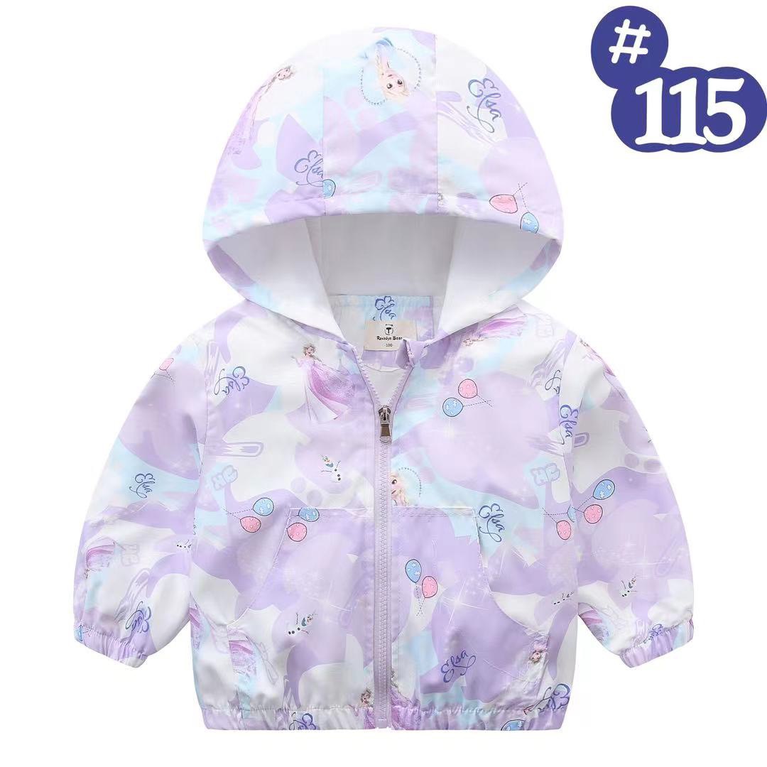 Áo gió lót cotton Ravedye Bear nhiều hình Bé Gái size 100 - 140