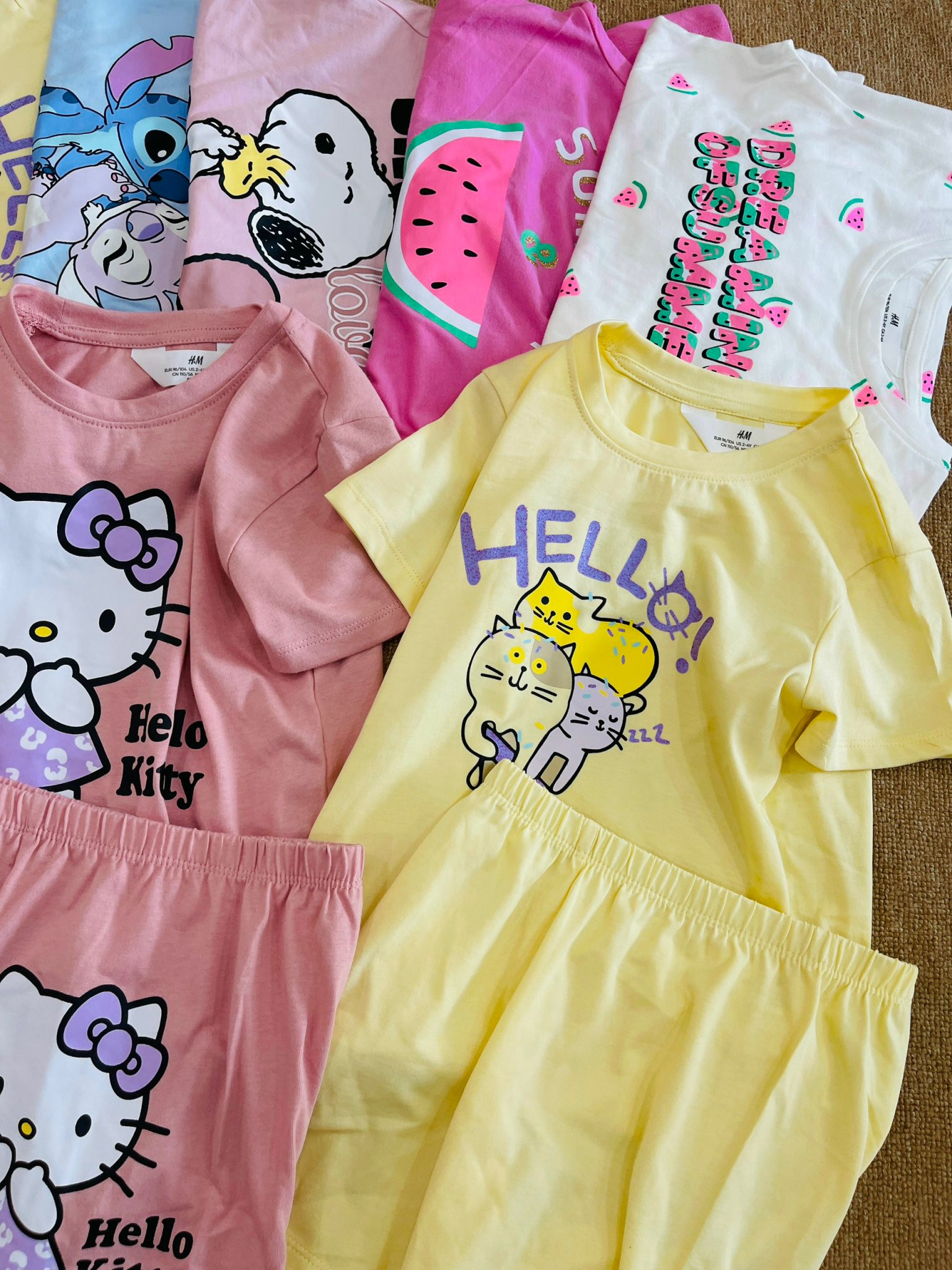 Bộ cotton HM nhiều hình dòng nhí BG size 2-10y