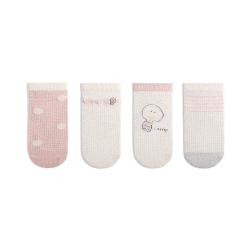 Set 4 tất lưới cao cổ Nemo Baby in hình 4 tông màu