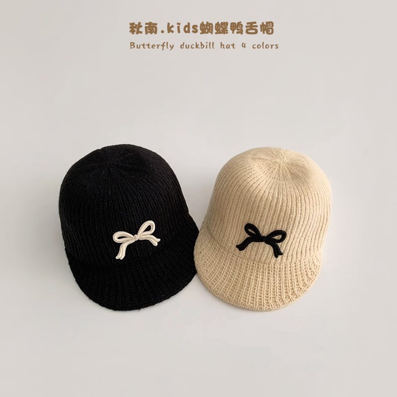 Mũ len đính nơ nhiều màu Bé Gái size 3-6y