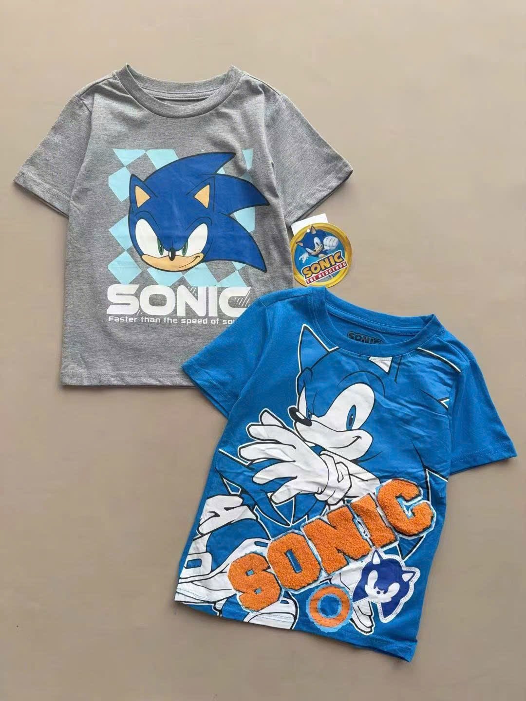 Áo cotton Sonic dư xịn nhiều màu cho bé trai size 4-7y