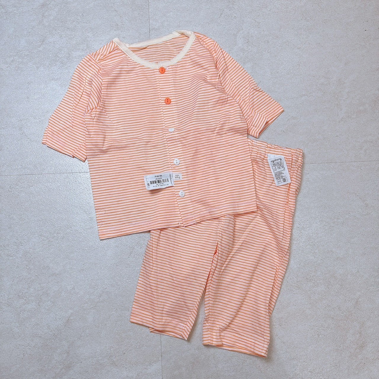 Bộ lửng cotton vải Hàn kẻ ngang 3 màu size 80 - 120