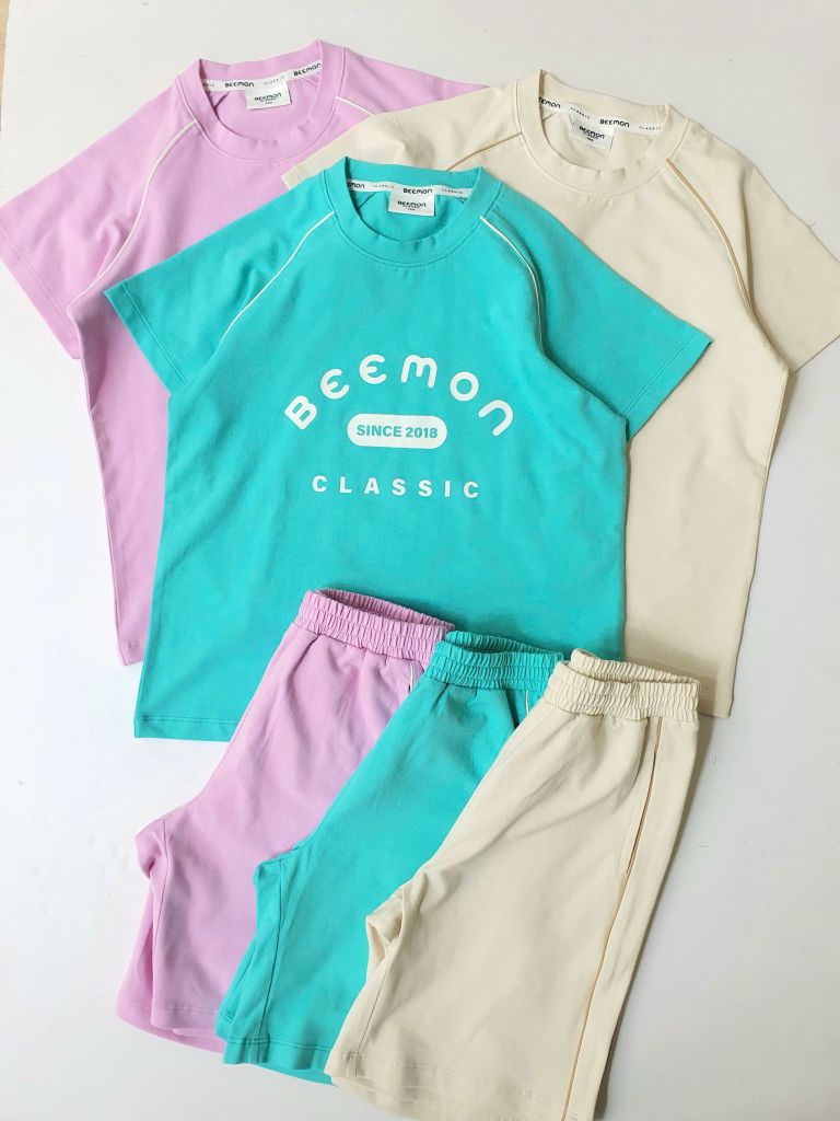 Bộ cotton Bee Mon Classic 3 màu cho bé size 120-160