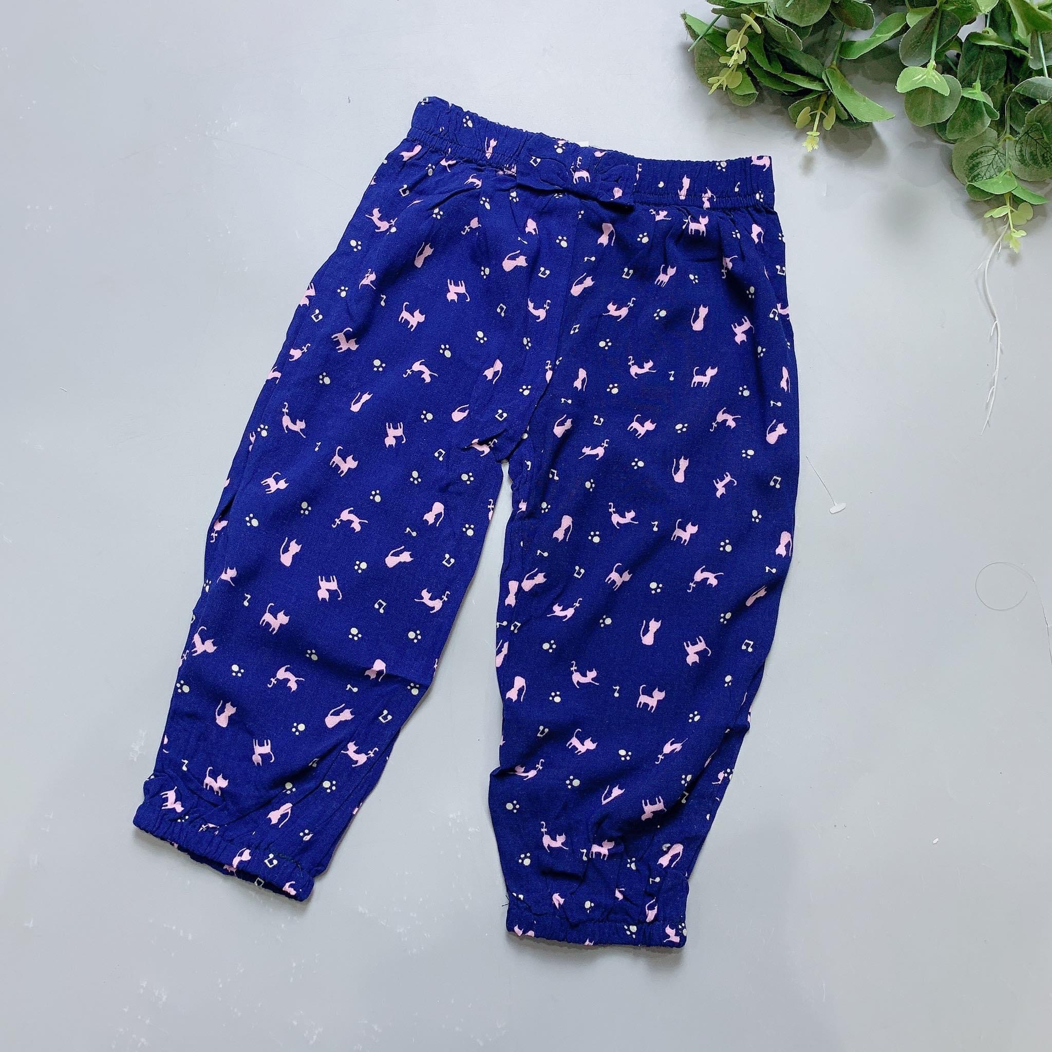 Quần alibaba Karlomico- navy mèo hồng