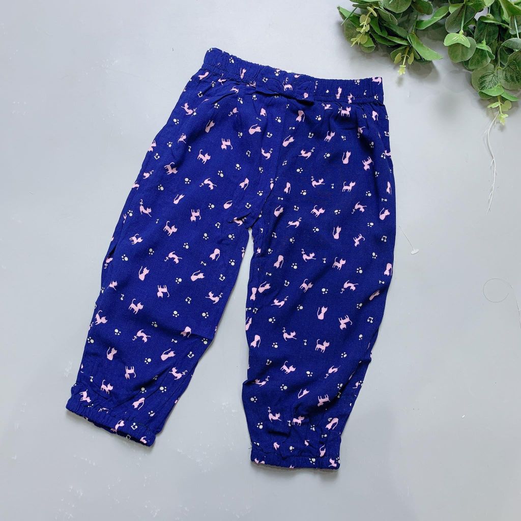 Quần alibaba Karlomico- navy mèo hồng