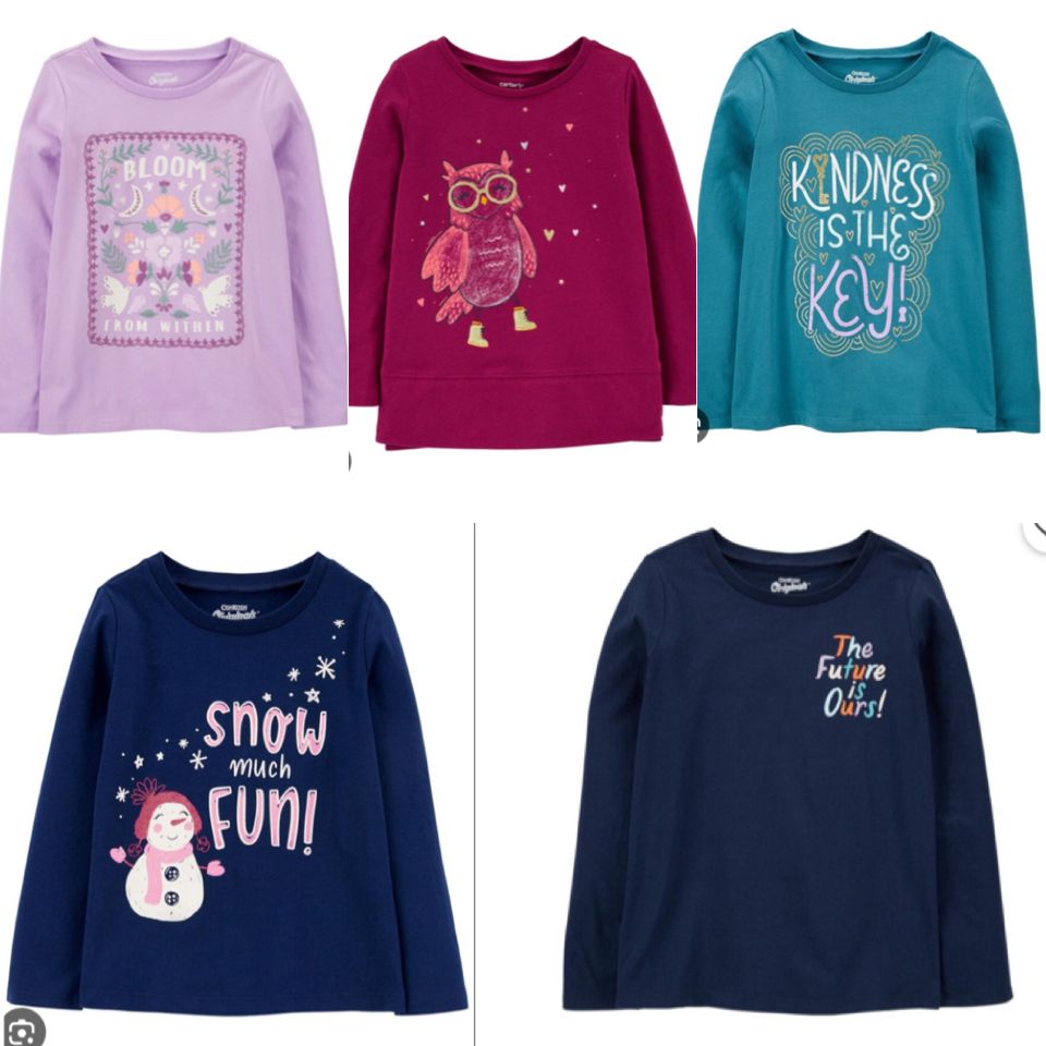 Áo cotton CTs, Osh nhiều màu BG size 1-14y