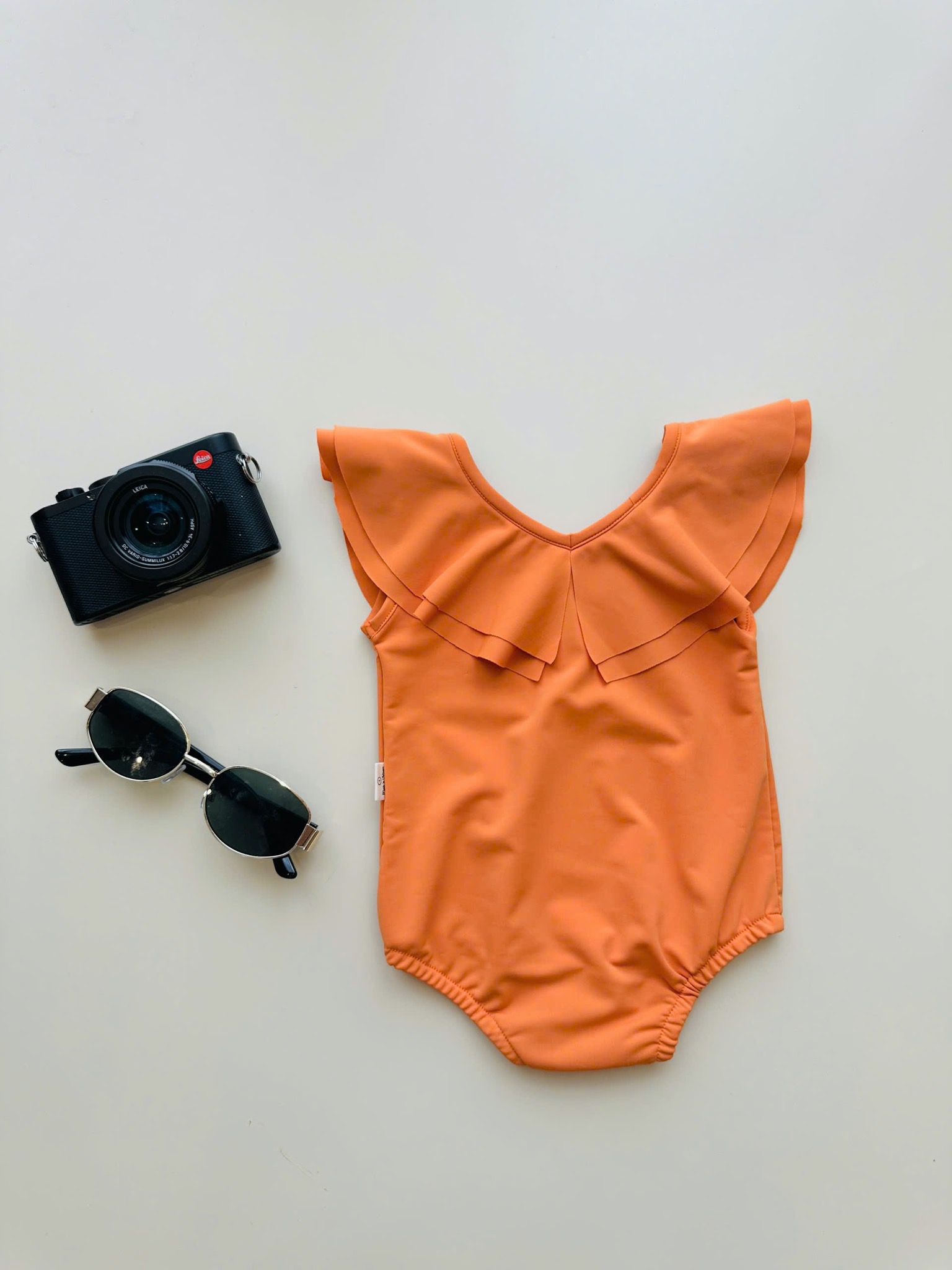 Bộ bơi harifa liền thân cổ V bèo nhiều màu cho bé gái size 1-6y