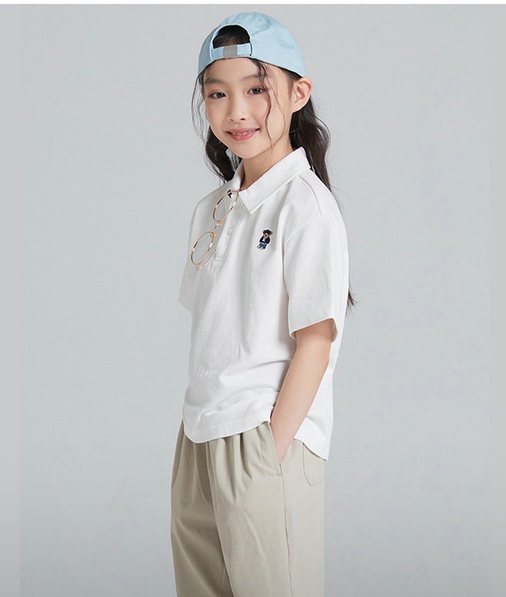 Áo Polo cổ đức Spao 3 màu thêu gấu BTBG size 110-160