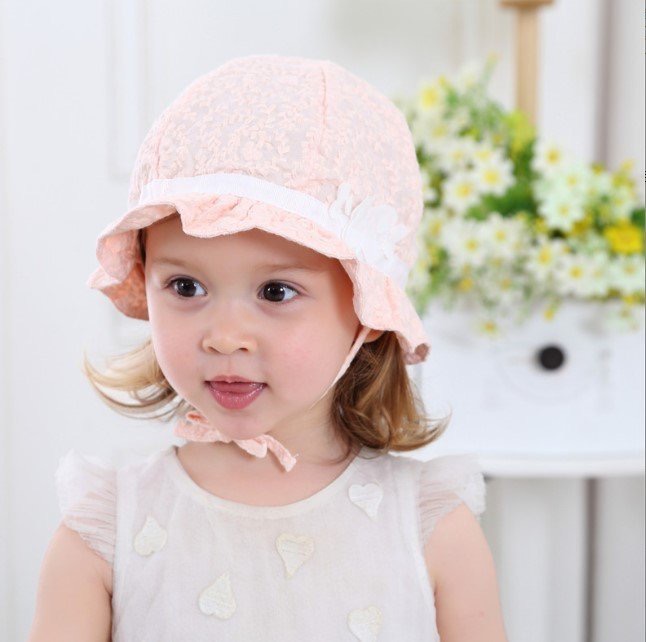 Mũ vải vành Miller màu cam dệt hoạ tiết nổi đính hoa trắng