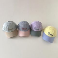 Mũ lưỡi trai Supernono phối màu cho bé size 4-14y