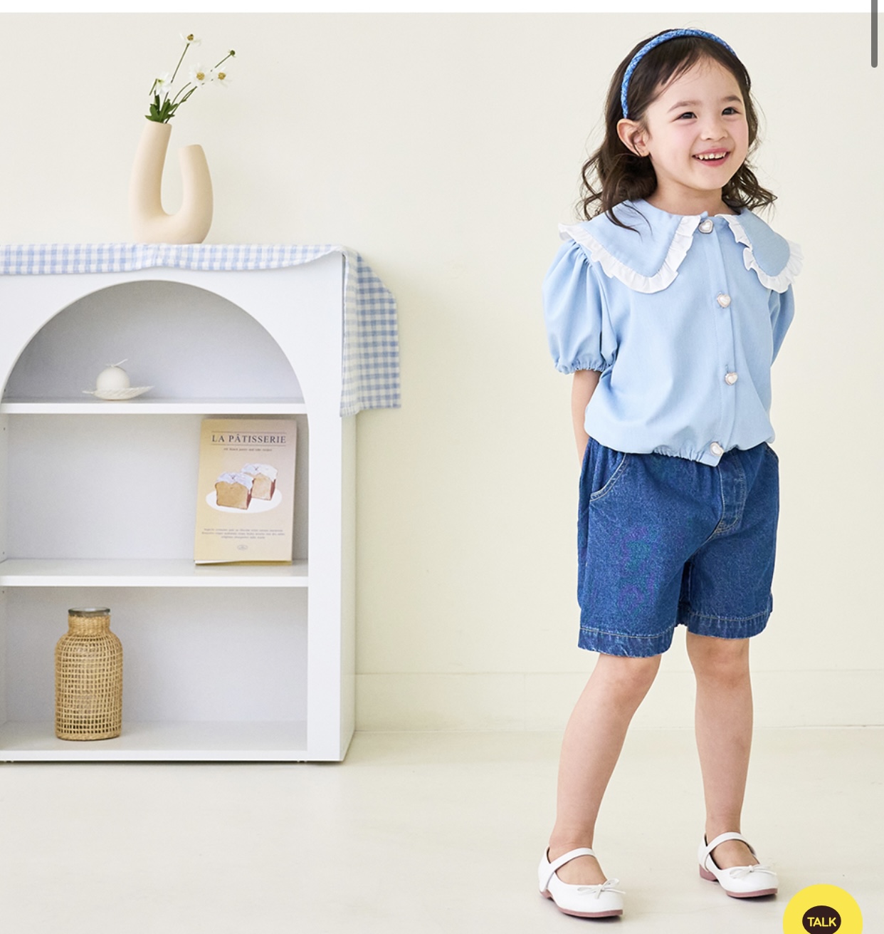 Áo sơ mi Bebezoo cổ sen bèo màu xanh pastel BG size 100-140