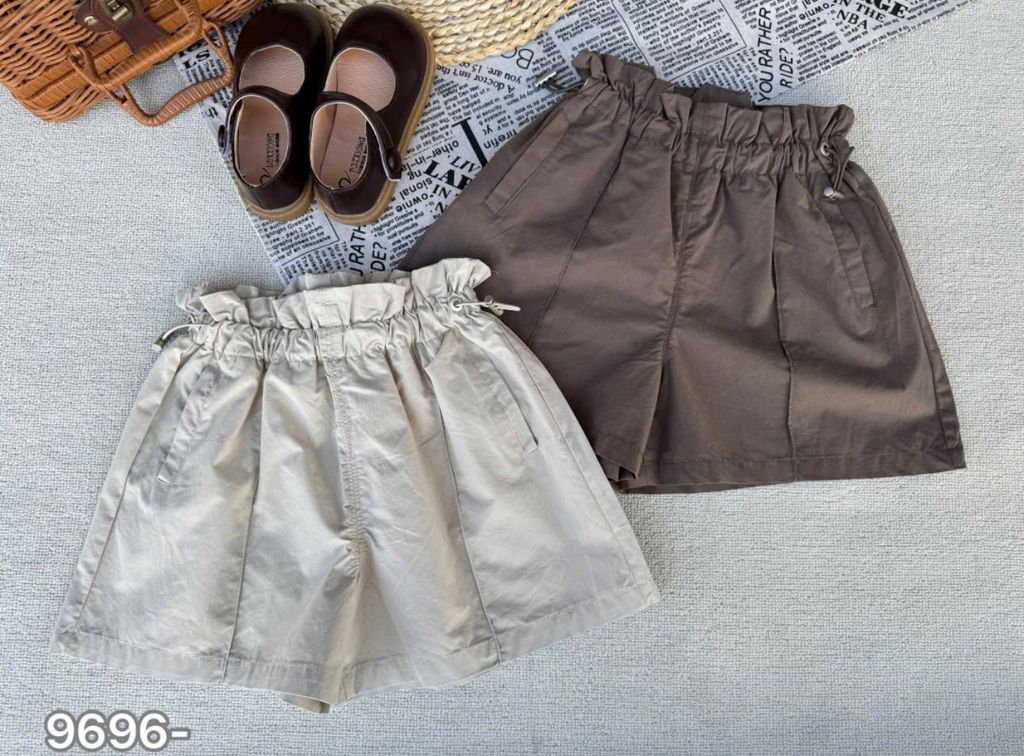 9696 - Quần short kaki 2 màu cho bé gái size 90-130