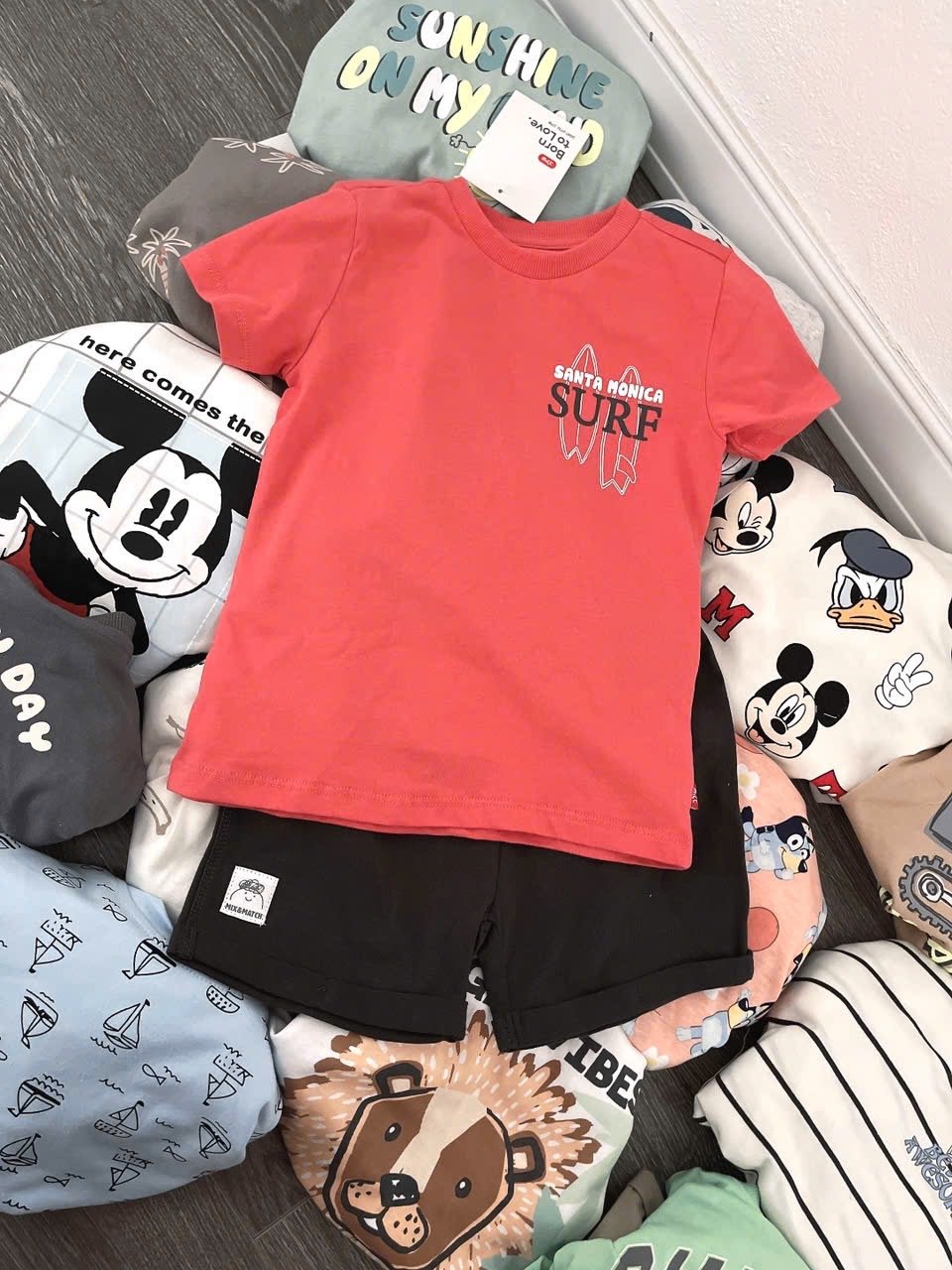 Bộ cotton Muji nhiều màu cho bé trai size 2-5y