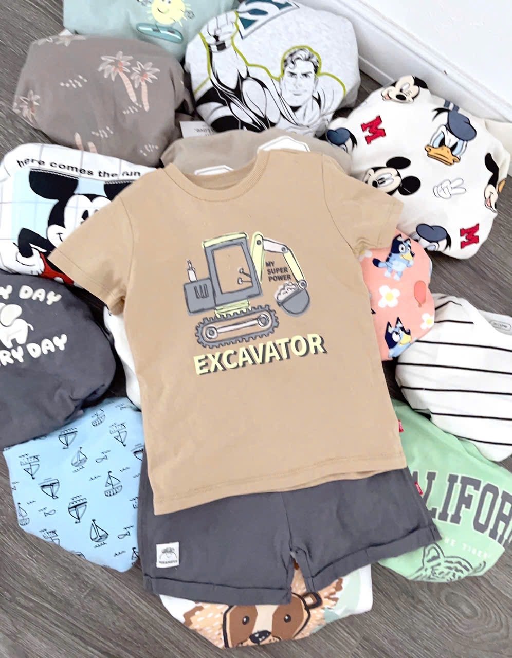 Bộ cotton Muji nhiều màu cho bé trai size 2-5y