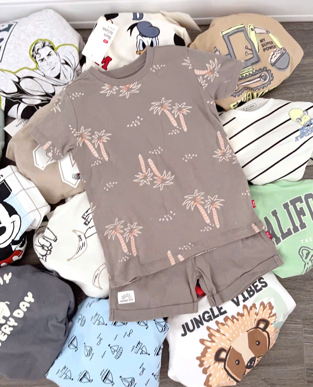 Bộ cotton Muji nhiều màu cho bé trai size 2-5y