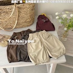 600650 - Quần kaki QC dáng ngố túi nơ thêu nhiều màu bé gái size 90-130